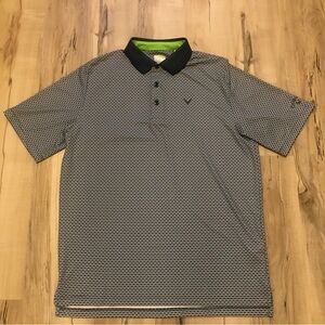 Callaway Blue and Gray Patterned Polo Shirt - Opti-Dri